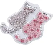 COHEALI Cute Cat Flip Patches Sequins Clothing Patches Reversible Design Fabric Embroidery T-Shirt Jeans Vest