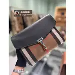 (二手品）BURBERRY 博柏利 HOUSE格紋拼皮革小型斜背包 棕/黑色 3980826 斜背包 斜挎