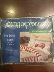 Pem America Young Expressions Handcrafted Fire Engine 20” x 26” Sham