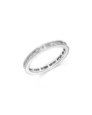 Bloomingdale's Fine Collection Diamond Baguette Channel Set Eternity Band in 14K White Gold, 0.75 ct. t. w.