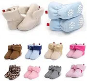 [OATIPHO] Fleece Socks for Sole Shoes Warm Socks Socks with Grips Booties Non Socks for Short Boots Newborn Socks Boy Shoes Sock Shoe