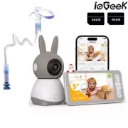2K 5" Video Baby Monitor with Camera WiFi Two Way Audio Motion Human Detection