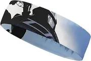[YKLBV] Moisture Wicking Headbands for Men and Women Hand Painted Dragonfly Sports Sweatband for Tennis Basketball Running Gym Working Out