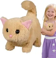 Smart Robot Cat | Plush Realistic Electronic Cat - Interactive Stuffed Animal Robotic Kitten Toy for Children Boys Girls Toddler Kid