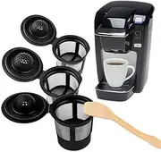 Dalina Kitchen 3Pcs Reusable with Spoon Flip Cover Coffee Filter Basket Cup Reusable Filters/529