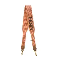 在飛比找momo購物網優惠-【FENDI 芬迪】新款撞色編織LOGO字母圖案Strap 