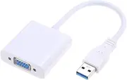 zolyet USB3.0 to VGA Female Adapter Converter Cable 1080p for PC Laptop Projector White