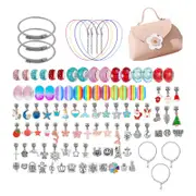 Catzon 100Pcs Christmas Beads for Jewelry Making Charm Bracelet DIY Set-Handbag