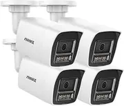 [ANNKE] C800 4K 8MP Security IP Bullet PoE Camera with Built-in Mic for Audio Recording, 100ft EXIR Night Vision, 4mm Lens, IP67, 512GB MicroSD Support (Excluded), Remote Access, Motion Alert, 4pack