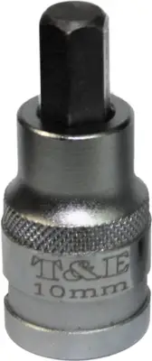6mm Metric In-Hex Socket Standard Length T&E Tools 54806