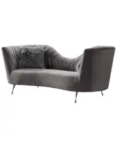 TOV Furniture Eva Grey Velvet Sofa