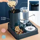 Automatic 2 in 1 Water Feeder Food Pet Dog Cat Puppy Dispenser Bowl Bottle AUS