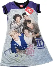 One Direction Nightgown Pajamas Girl's 4/6 NWT 1D Purple PJ'S Harry Louis Liam