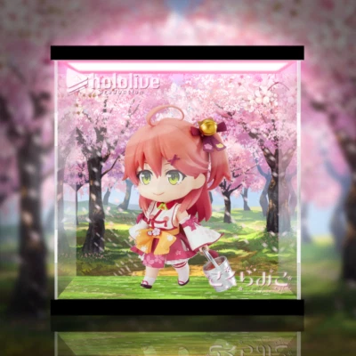 Acrylic Display Box Case With USB LED Light For GSC hololive Q-Sakura Miko Toy