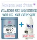 Wella Blondor Plex 9 Lightening Powder 100g + 40vol Developer Hair Bleach SET