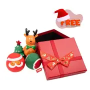 TEGAL Christmas Dog Hamper Toy Set Gift box