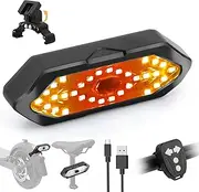 RUISHIKA E Scooter Turn Signal, Remote Control LED Blinker/Tail Light Compatible with Max G30/Ninebot/Segway XIAOMI M365/Pro2/1S Series, Adjustable Direction Rechargeable