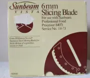 Sunbeam Vista Professional Food Processor 6 mm Slicing Blade #94900 D14