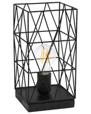 Lalia Home Black Geometric Square Metal Table Lamp