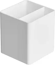 Amazon Basics Plastic Desk Organizer - Pen Cup, White