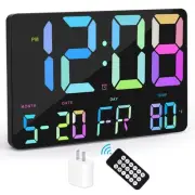 Digital Clock Large Display,11.5"Digital Wall Alarm Clock with Remote Control...