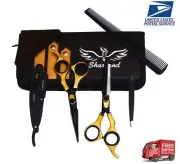 Hair Cutting Scissors Barber Scissors Set Hair Cutting Tools Straight Edge Razor