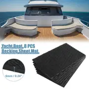 8 Pcs 14.96"x9.84" EVA Faux Teak Decking Sheet Carpet for Boat Yacht Black