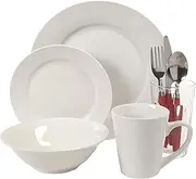 [Gibson Home] Regal 97874.32r II 32-Piece Fine Ceramic Dinnerware Combo Set, White