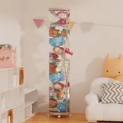 Flarelyare Stuffed Animal Storage Toy Organizer - Clear Toy Storage Bucket - Doll Storage Tube,Large Corner Kids Plushies Toy Display Bucket ,Storage Tube for Nursery Playroom Bedroom 59''Height