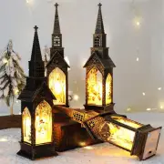 Cartoon Christmas Decoration Light Funny House Shape Table Small Ornament G.yu