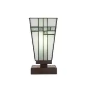 Unbranded Accent Lamp w/ Glass Shade 8.75" 1-Light Steel Acrylic Dark Granite