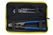 PEX Cinch Crimping Tool for SS Clamps with Pipe Cutter in Heavy-Duty Canvas Bag