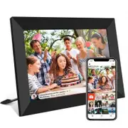 Digital Photo Frame Smart WiFi 10.1 Inch LCD Touchscreen IPS 32GB Storage Auto Rotate Portrait Landscape Share Memory Modern Decor