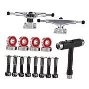 Skateboard Trucks, Skateboard Bearings & Wheel Hardware Set with Polished