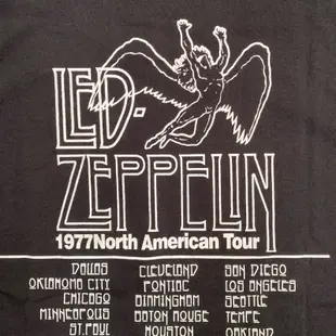 Led ZEPPELIN USA TOUR 1997 T 恤黑色 KAOS 錶帶