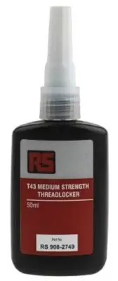 RS Pro T43 BLUE THREADLOCKER ADHESIVE 50ml Medium Strength, Cures Quickly