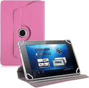 Leather Cover Case Stand for Samsung Galaxy Tab S8 S9 & FE 10.9 A9+ Plus 11" A7 10.4'' Wallet 360 Rotating (Pink)