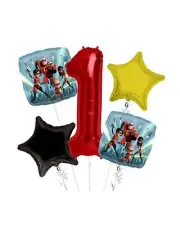 Incredible 2 Balloon Bouquet, Incredible Birthday Balloons (5 Balloons)