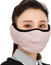 [YMXWFC] Earmuffs Multifunctional Warm Earmuffs Comfortable Cotton Mask Ear Muffs Winter Outdoor Riding Ear Covers Breathable Mask Unisex Accessory (Color : Pink a)