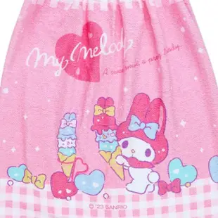 【SANRIO 三麗鷗】兒童用抗UV浴巾裙 110*60cm 美樂蒂 冰淇淋(生活雜貨)