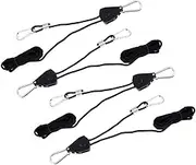 KALLORY 4Pcs Adjustable Ratchet Hanger Grow Light Fixture Metal Pulley Rope Clip Hanger for Plant Lighting Heavy Duty Internal Gears for