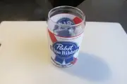Pabst Blue Ribbon Beer Can Shaped Glass 5 1/4" NEW