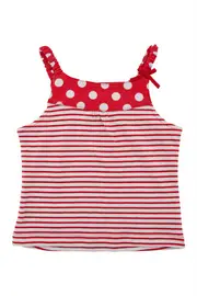 Polka Dot Stripe Singlet--PAP-11210