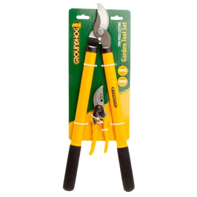 Groundhog Bypass Lopper And Secateurs Garden Cutting Tool Set 2 Piece G1300005