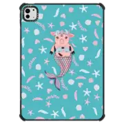 iPad Pro 11-inch (M4) iPad Impact Case Mermaid Pig Teal