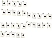 [TEHAUX] 3sets Poker Card Charms Jewelry Making Accessories Durable Alloy Pendants for Diy Projects 10pcs*3