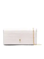 Alexander Mcqueen Skull Clutch Bag in White