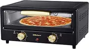 [belaco] Multi-Purpose 1200W Mini Oven Pizza Oven All in One 12inch Pizza Maker Toaster Oven Tabletop Cooking Baking Grilling Heating Toasting Portable Oven 1200w incl. Baking Tray, Wire Rack and Handle