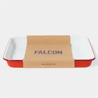 在飛比找ETMall東森購物網優惠-Falcon 獵鷹琺瑯 琺瑯托盤 紅白
