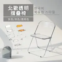在飛比找樂天市場購物網優惠-【】網紅透明折疊椅 復古 透明折疊折疊椅 餐椅 房間佈置 電